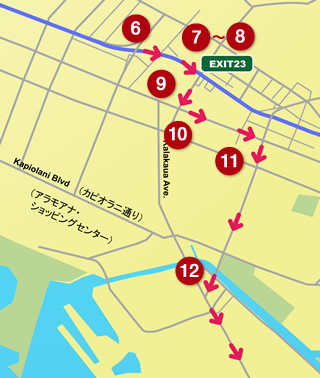 画像：H1出口周辺の拡大地図